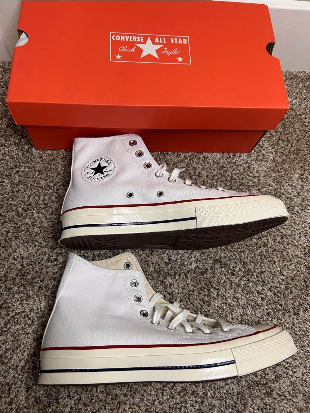 NEW Converse white Chuck 70 high tops Men's 8/ Women's 10 - Picture 8 of 11